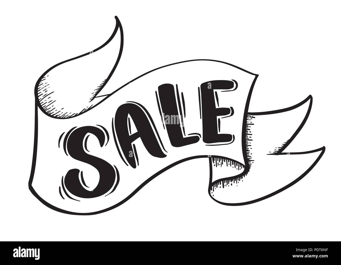 Sale banner drawing style for promotion advertising sale. Vector