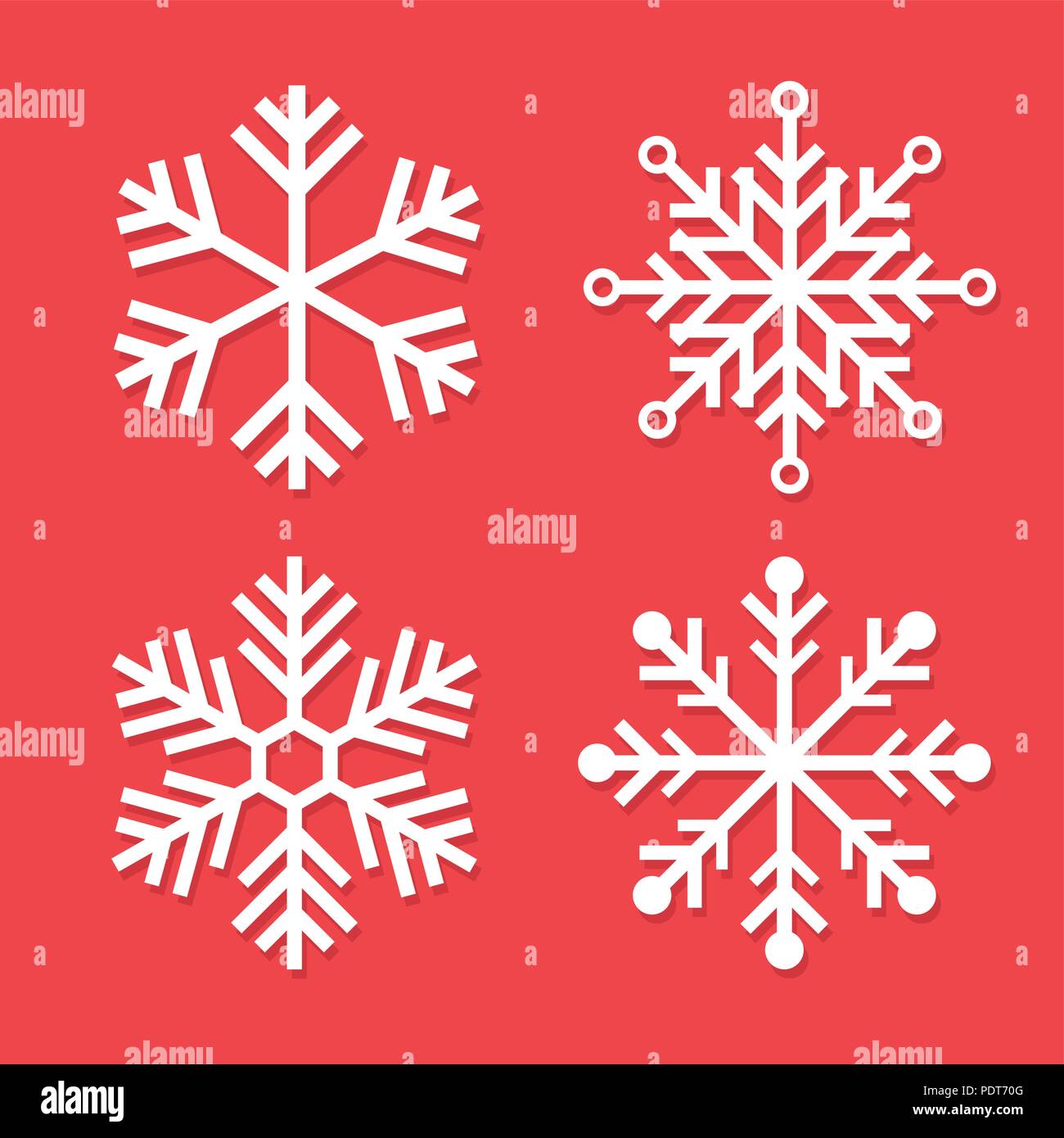 Snowflakes set vector illustration for element Christmas and New Year ...