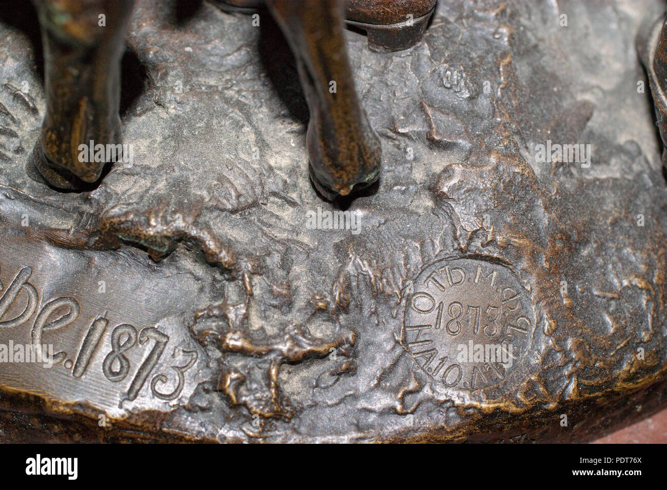 Lanceray Russian Bronze Signature And Foundry Mark Stock Photo Alamy