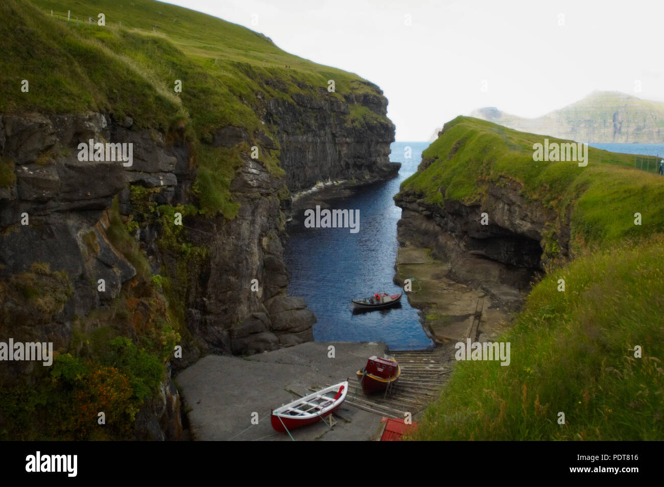 Beautiful Landscape in the Faroe Islands. Stock Photo
