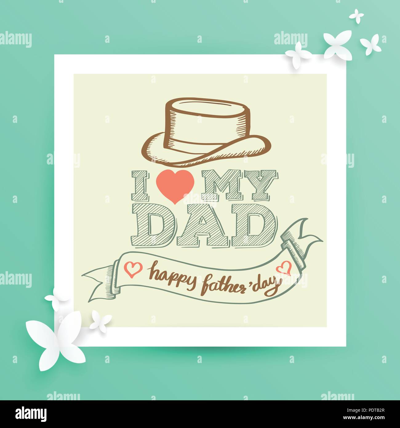 Father's Day card. Vector illustration Stock Vector Image &amp; Art - Alamy