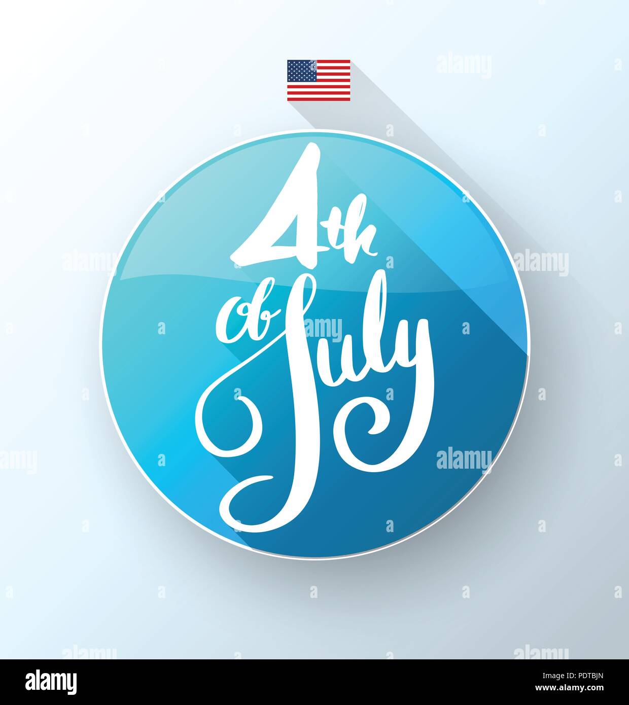4th July lettering for Independence Day. Vector illustration Stock ...