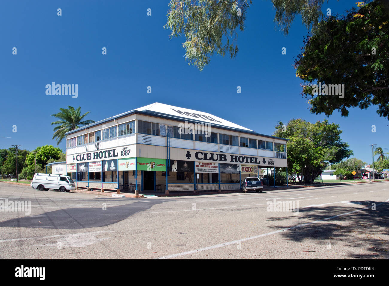 The historic 1887 Club Hotel houses the Poddy Dodgers Bar in the