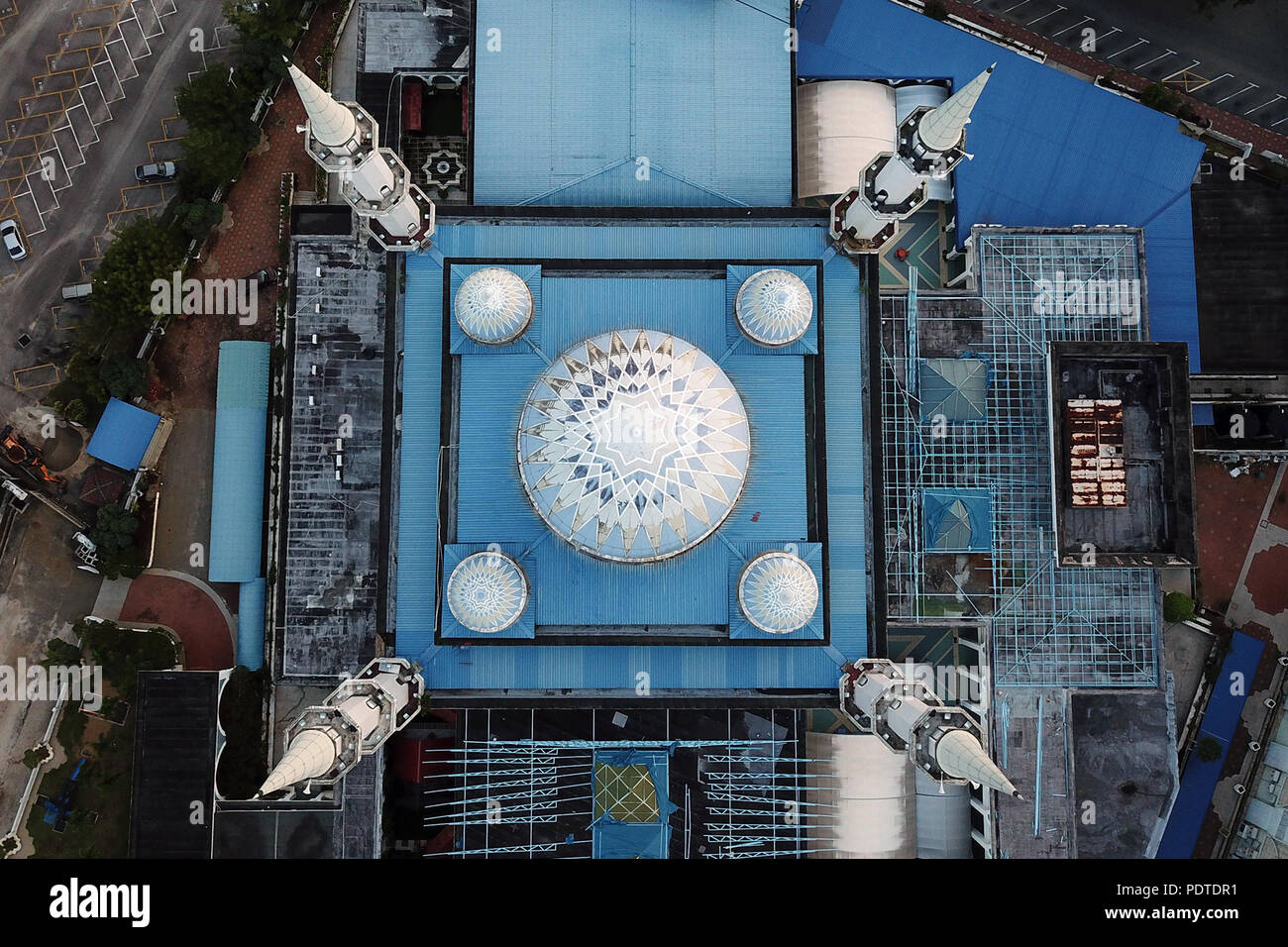 5th august 2018.Kuantan,Pahang,Malaysia.view from aerial of Sultan Haji Ahmad Shah Mosque Stock Photo