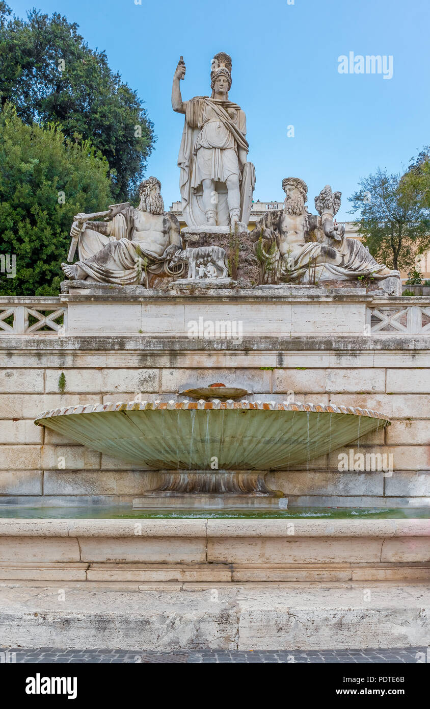 Fountain of the goddess roma hi-res stock photography and images - Alamy