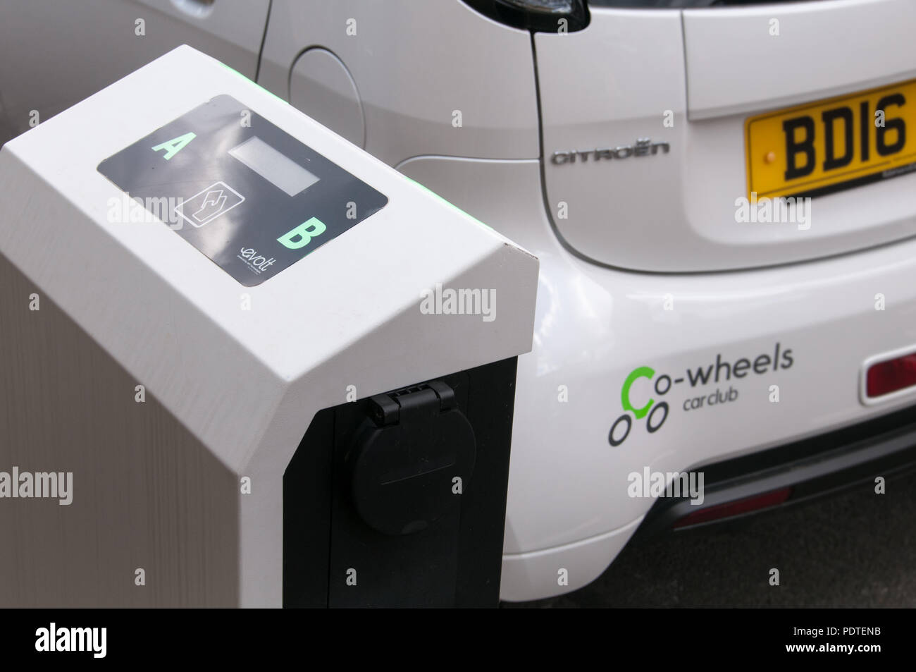 Co Wheels car club electric car Stock Photo Alamy