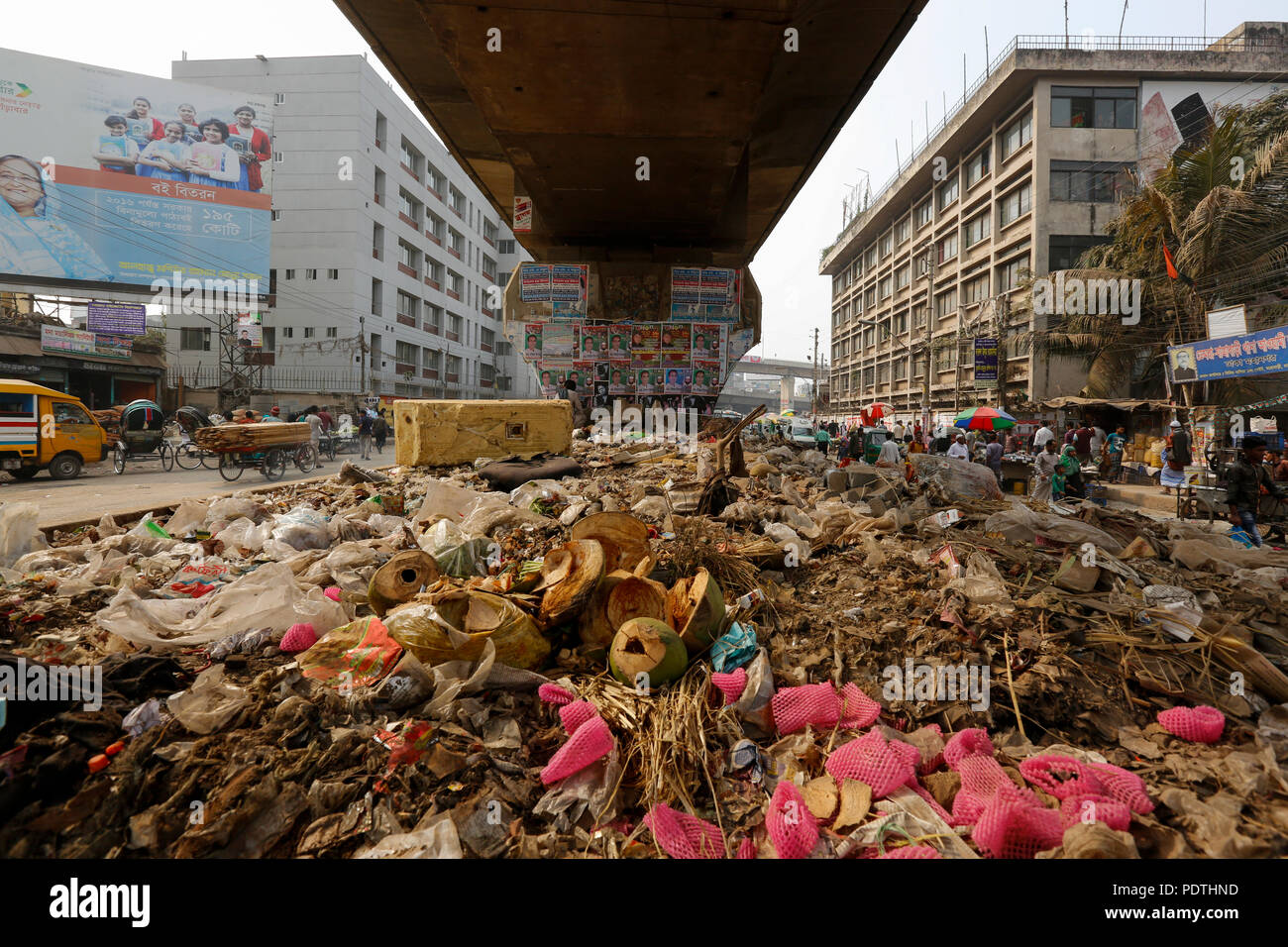 Garbagelittered on the streets is the common scenario in Dhaka, the