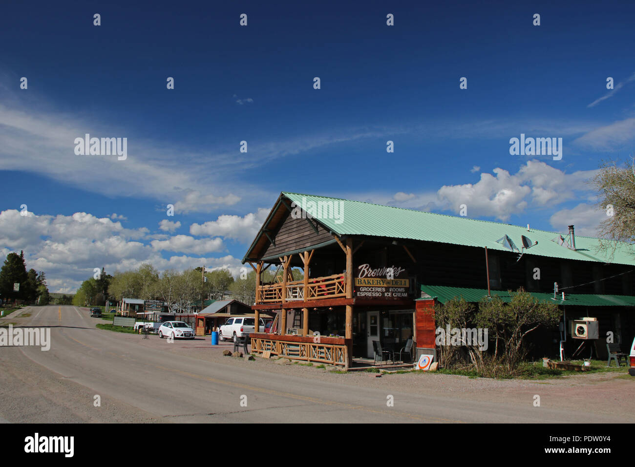 East Glacier Village. Montana, U.S.A Stock Photo Alamy