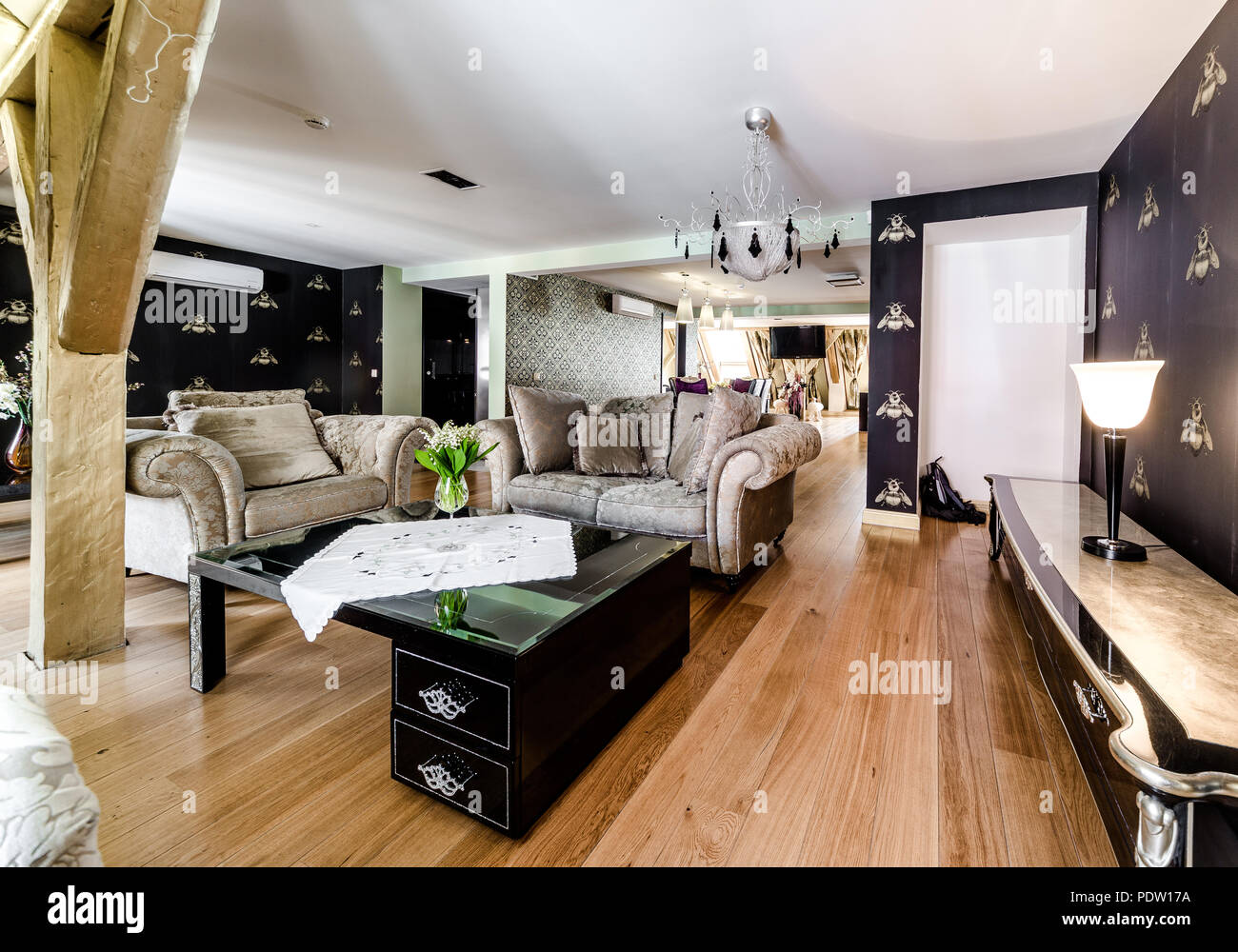 Interior of fashionable living room Stock Photo - Alamy