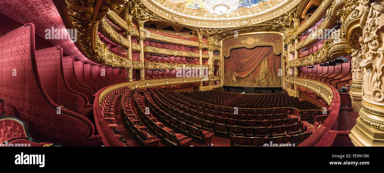 Paris (France): Opera Garnier. The building is classified as a National Historic Landmark (French 'Monument Historique') Stock Photo