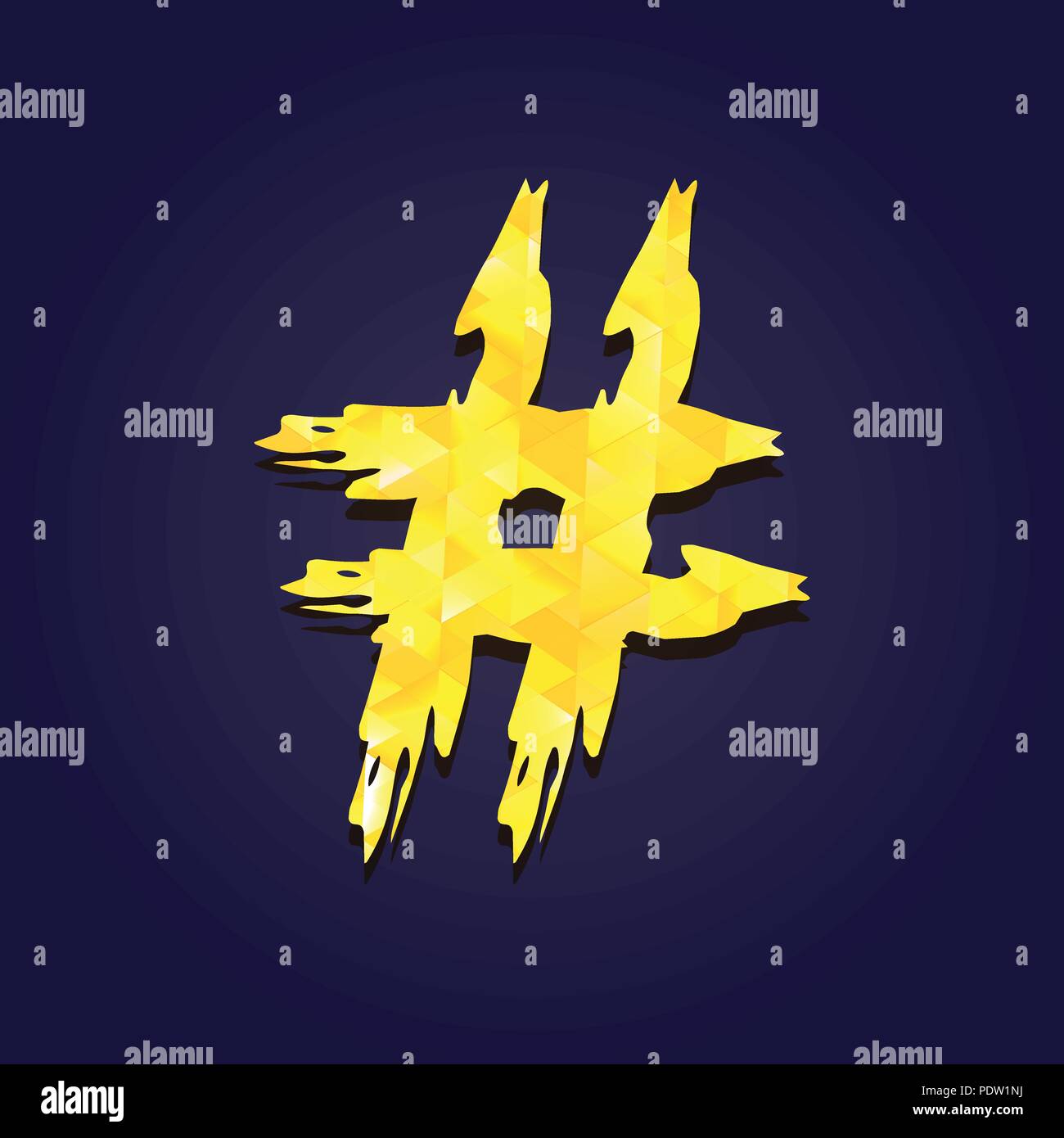 Hashtag Sign Banner Number Symbol Element For Graphic Design