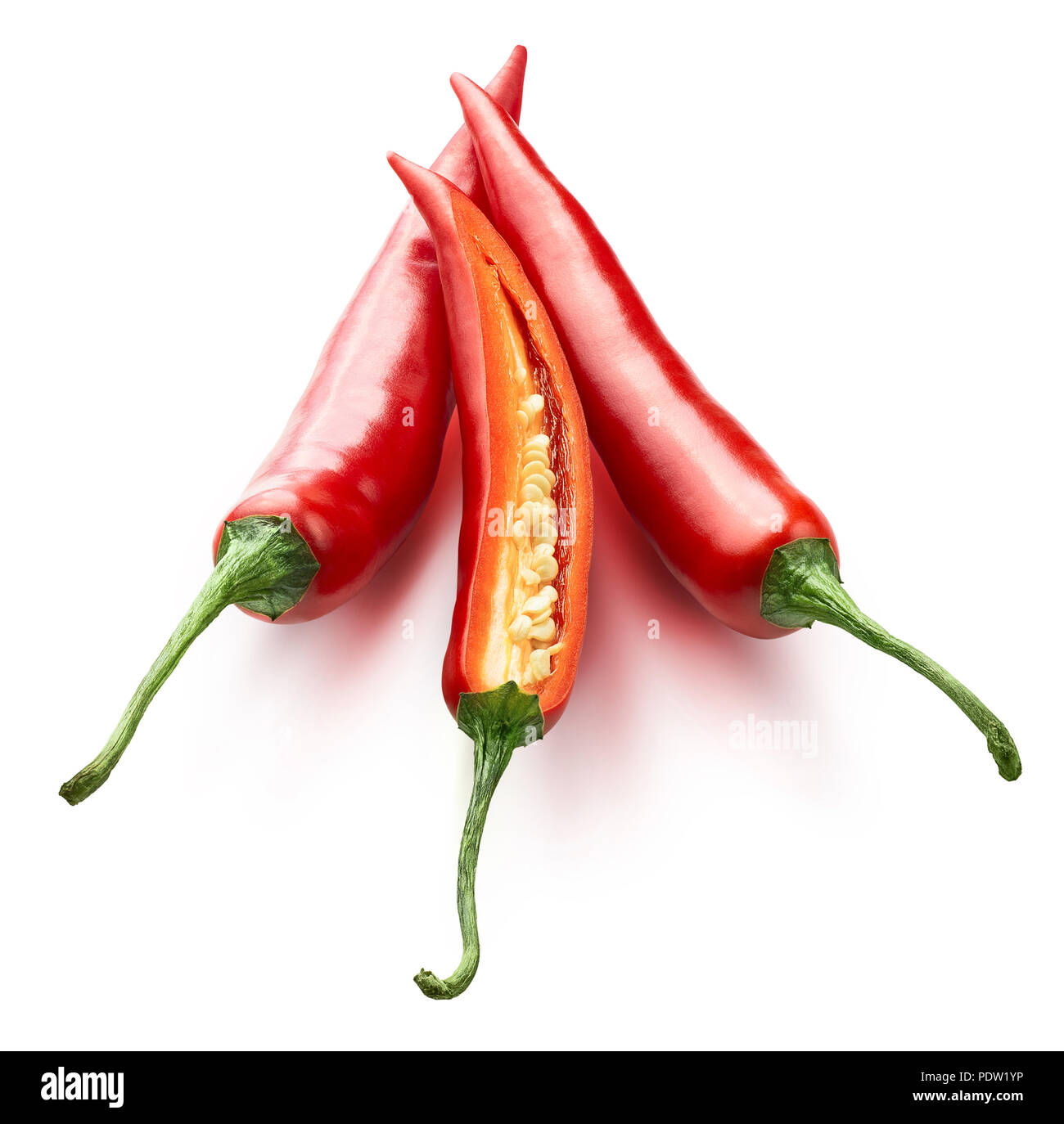 Chilli cut open Cut Out Stock Images & Pictures - Alamy