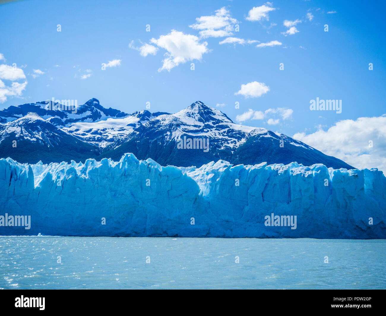 Shades of blues in Los Glaciares National Park Argentina Stock Photo
