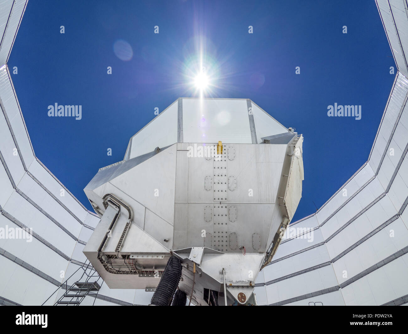 Inside of a celestial space telescope Stock Photo