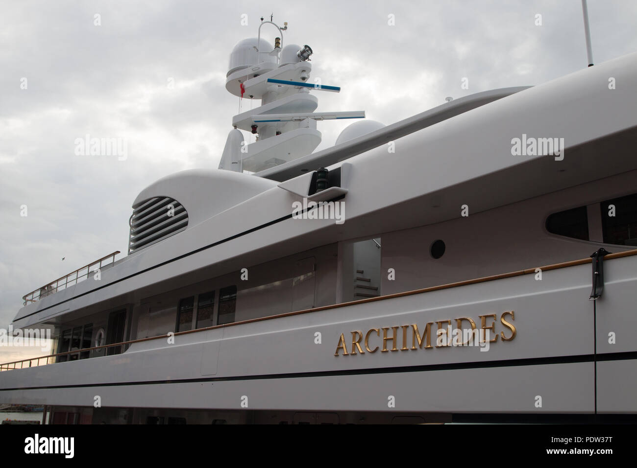 ARCHIMEDES: James Simons' Yacht, Bristol Stock Photo