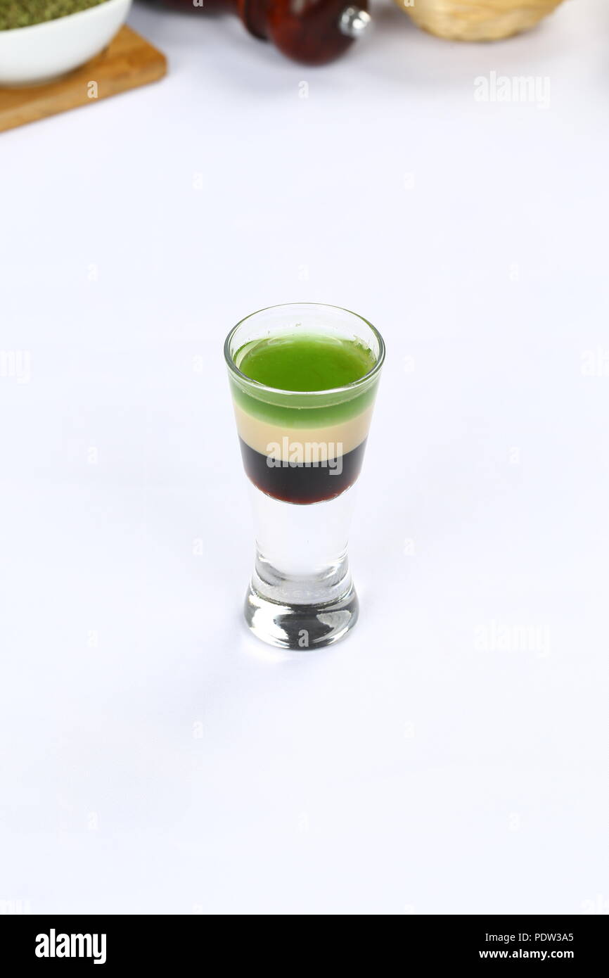 Short cocktail B52 Stock Photo