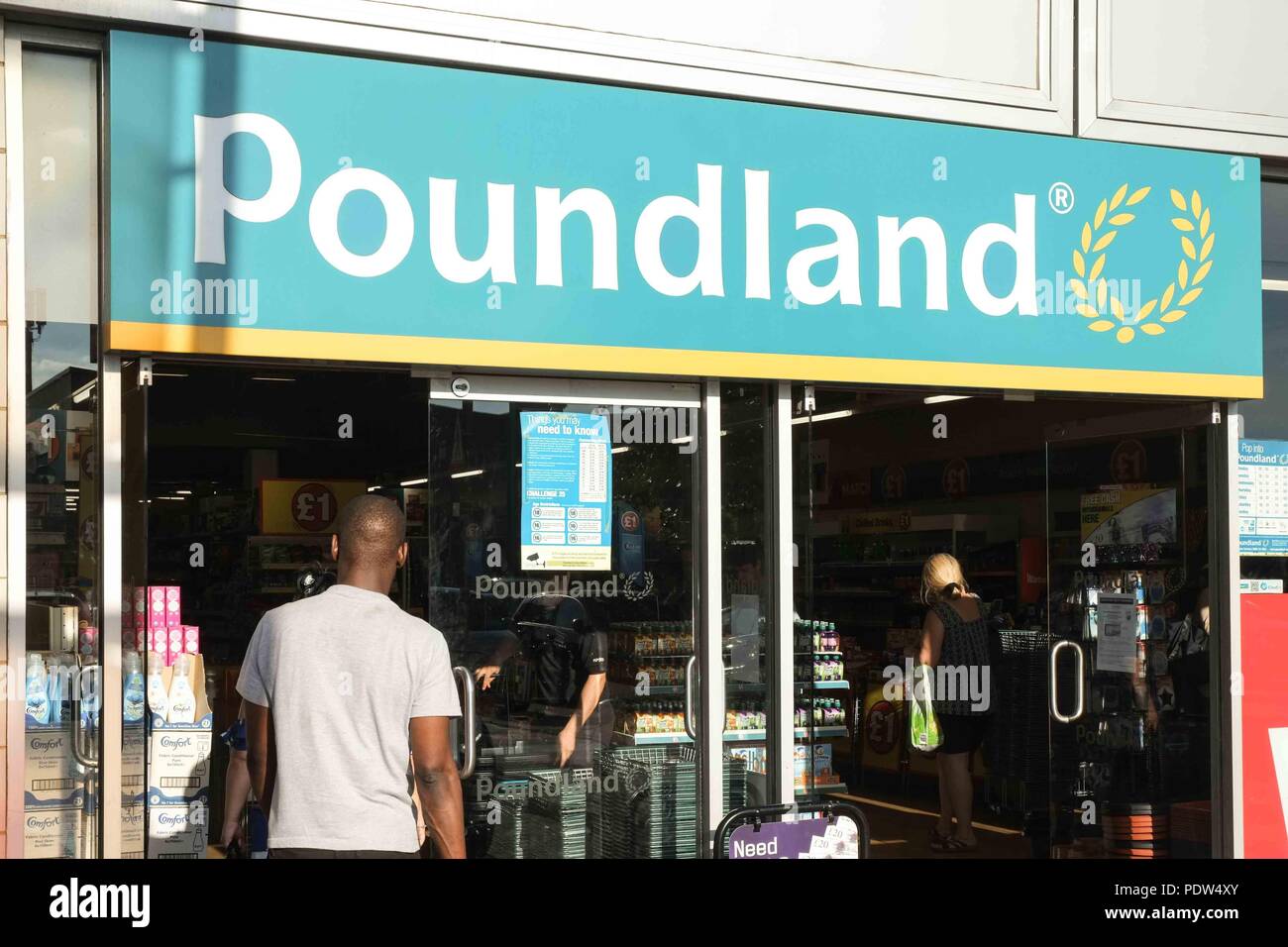 Poundland store front Stock Photo