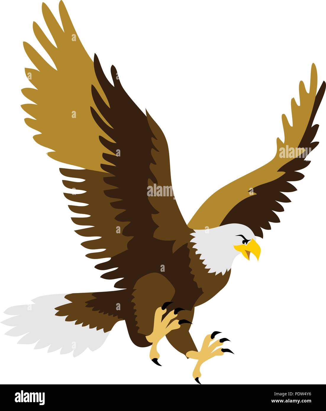 Flying Eagle Bird Vector Stock Vector