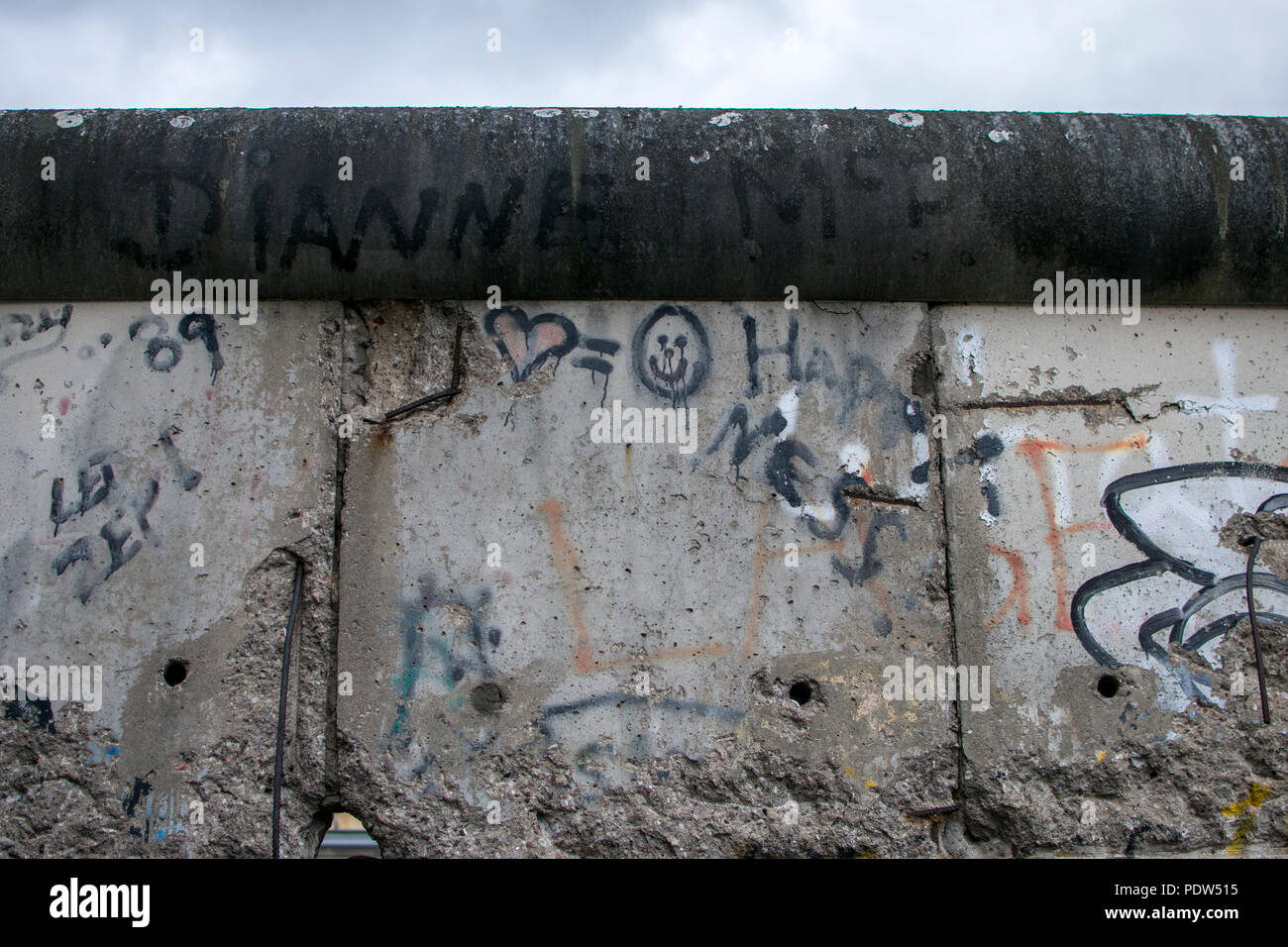 Murals painted along original sections of the Berlin Wall, Germany