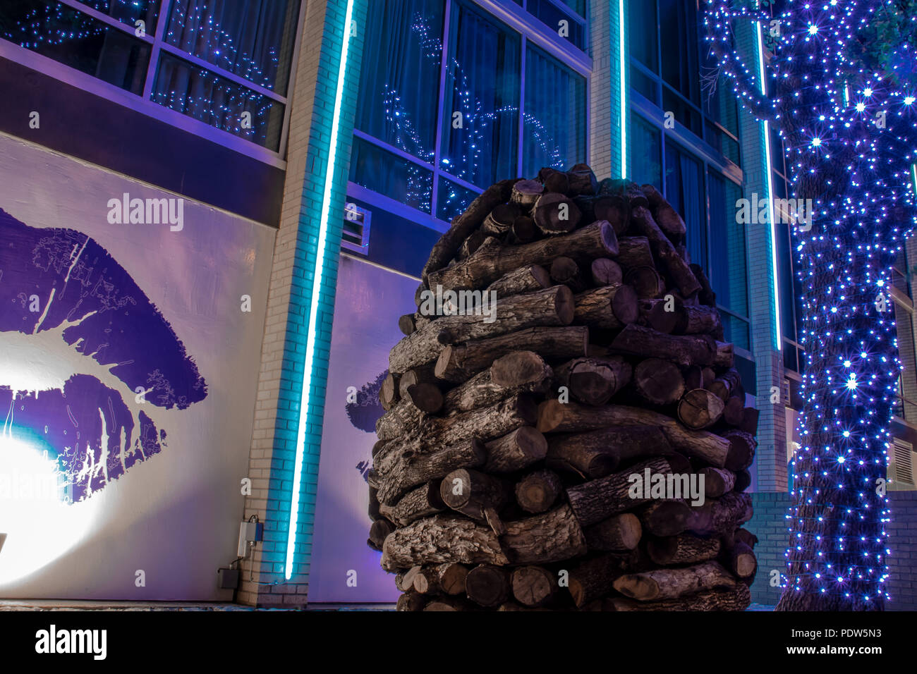 Dallas, Texas, City ,Night, Lights Stock Photo Alamy