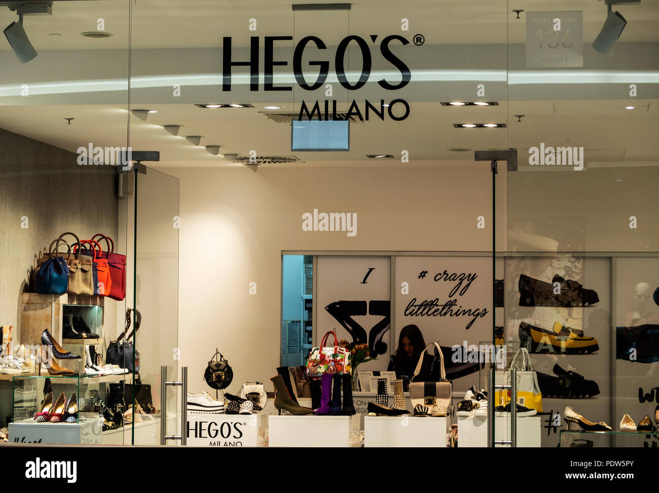 POLAND, KRAKOW - March 20, 2018: Hegos Milano store in Galeria Krakowska  Stock Photo - Alamy