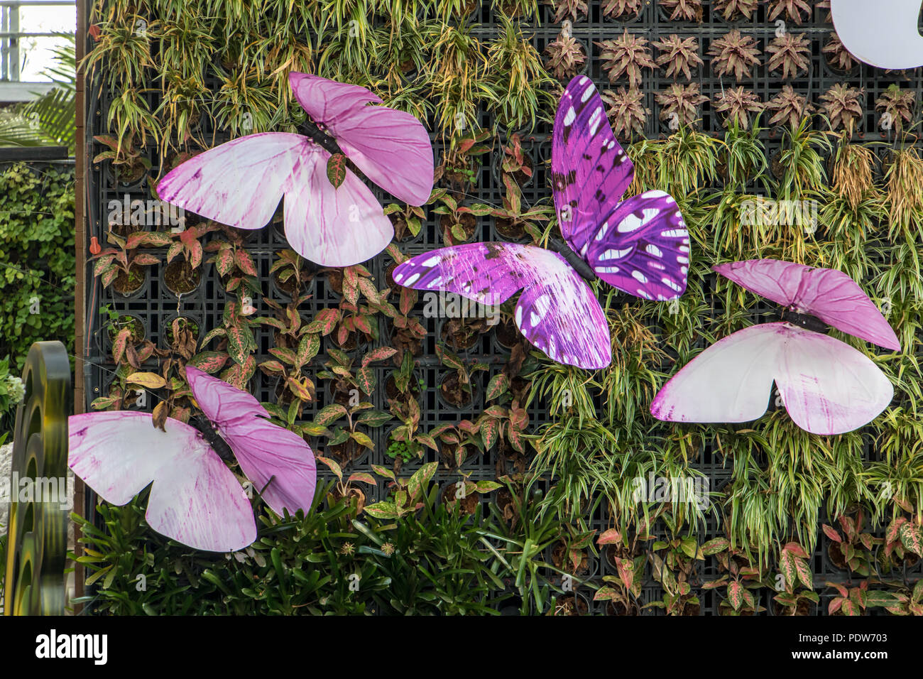 Artificial Butterflies Make Romantic Decoration Of The Garden