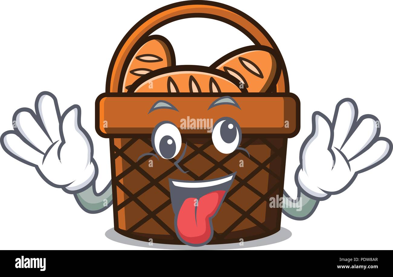 Crazy bread basket mascot cartoon Stock Vector Image & Art Alamy