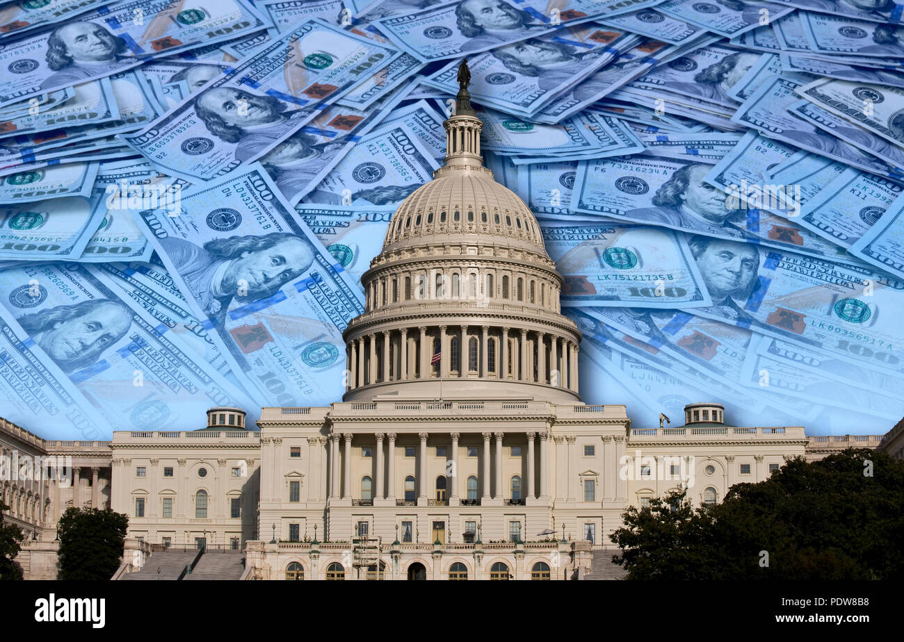 Congress spending and wasting your money. Stock Photo