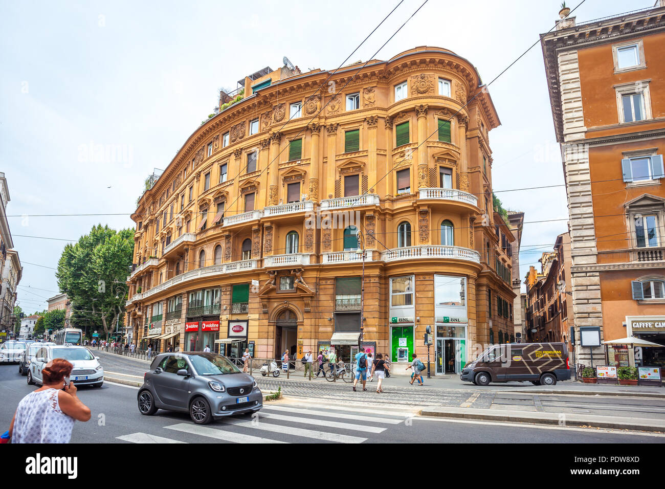 Old street in Rome, Italy. Architecture and landmark of Rome Stock ...