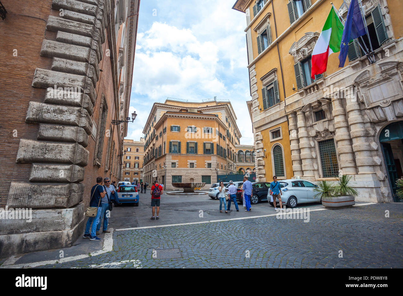 Old street in Rome, Italy. Architecture and landmark of Rome Stock ...