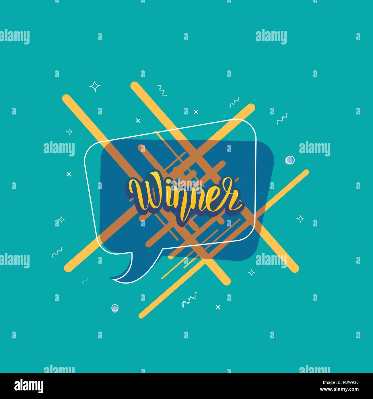 Winner card for social media network. Vector illustration Stock Vector ...
