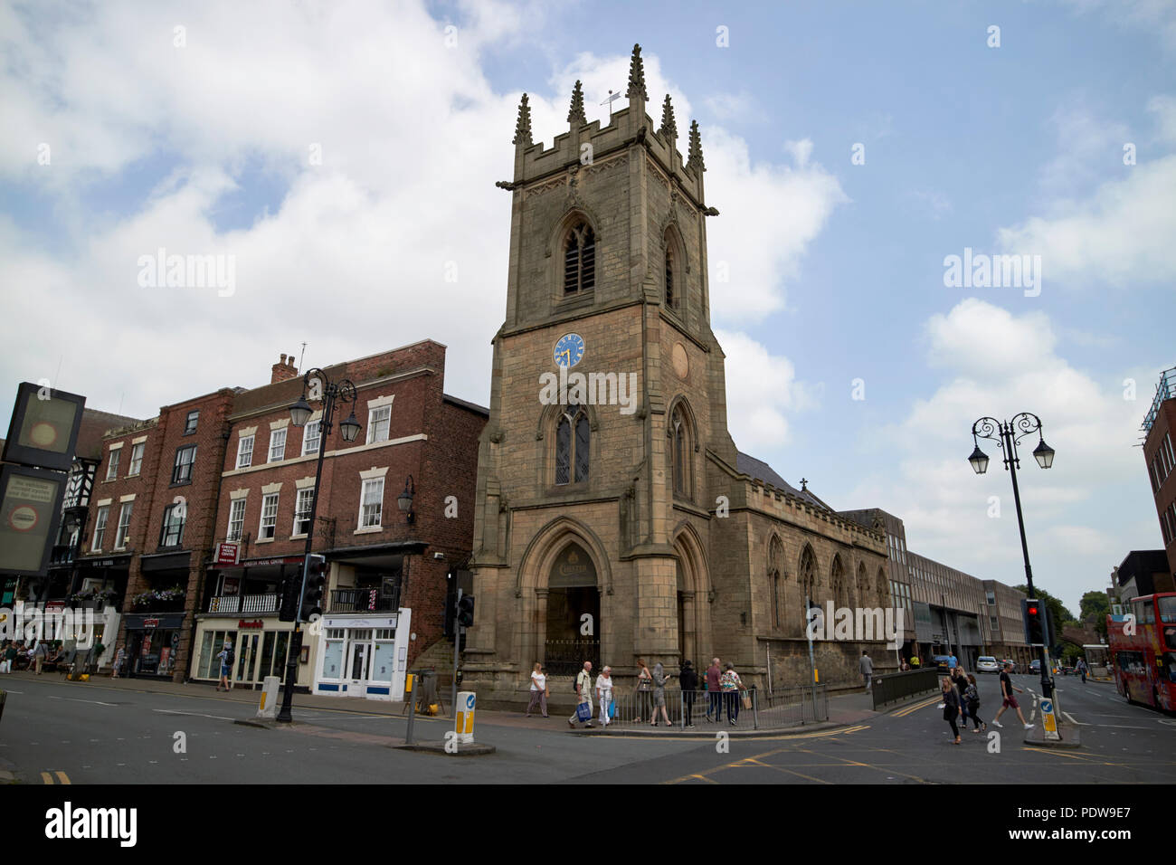 chester history and heritage museum in st michaels church on the corner of bridge street and pepper st chester cheshire england uk Stock Photo