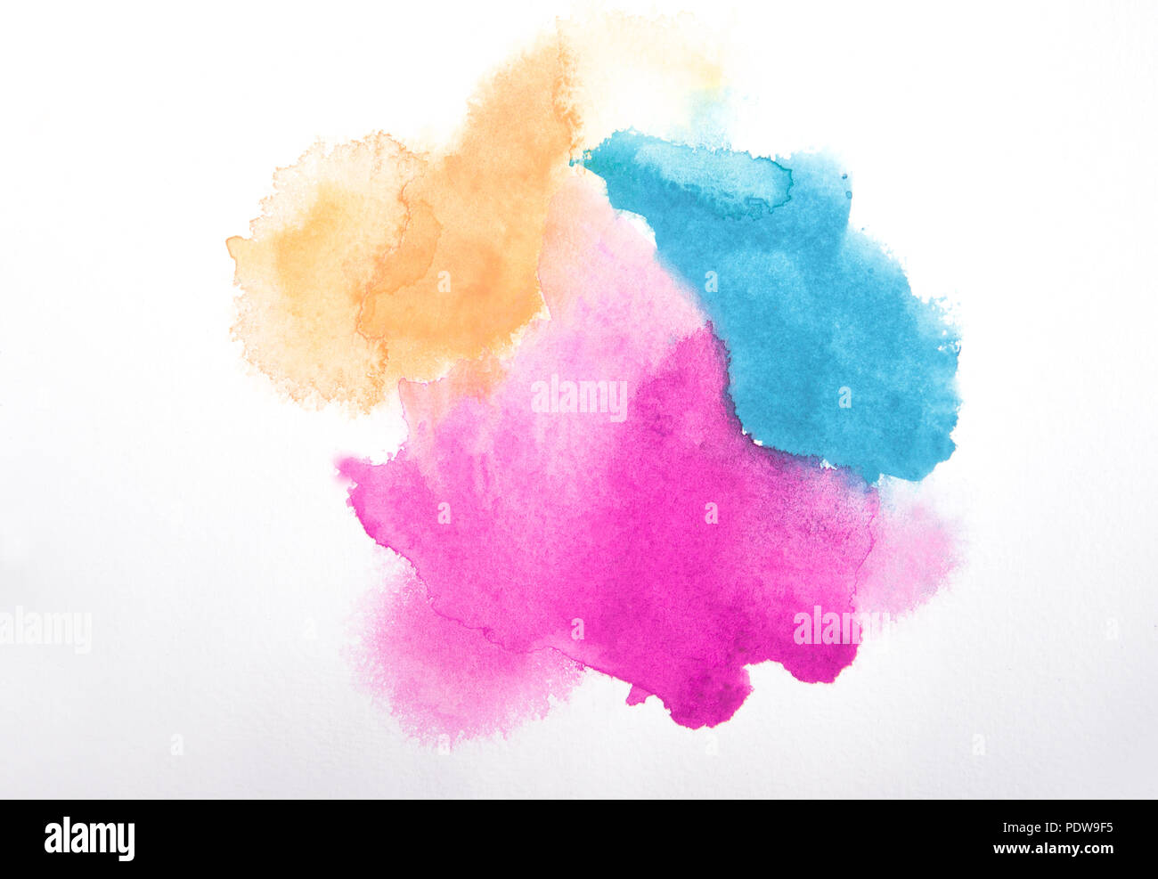 Color watercolor paint on white background Stock Photo - Alamy