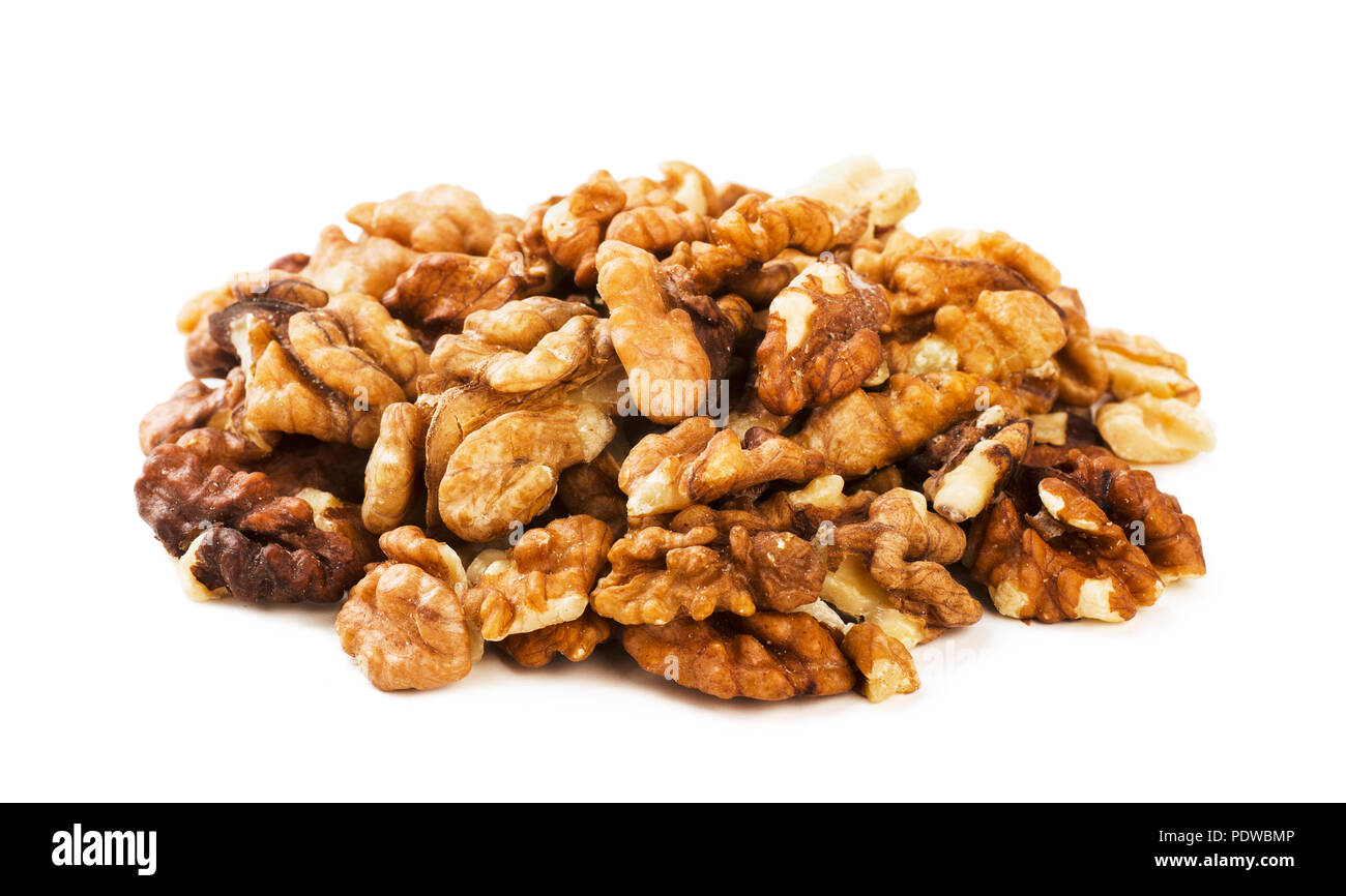 Walnuts isolated on the white background Stock Photo