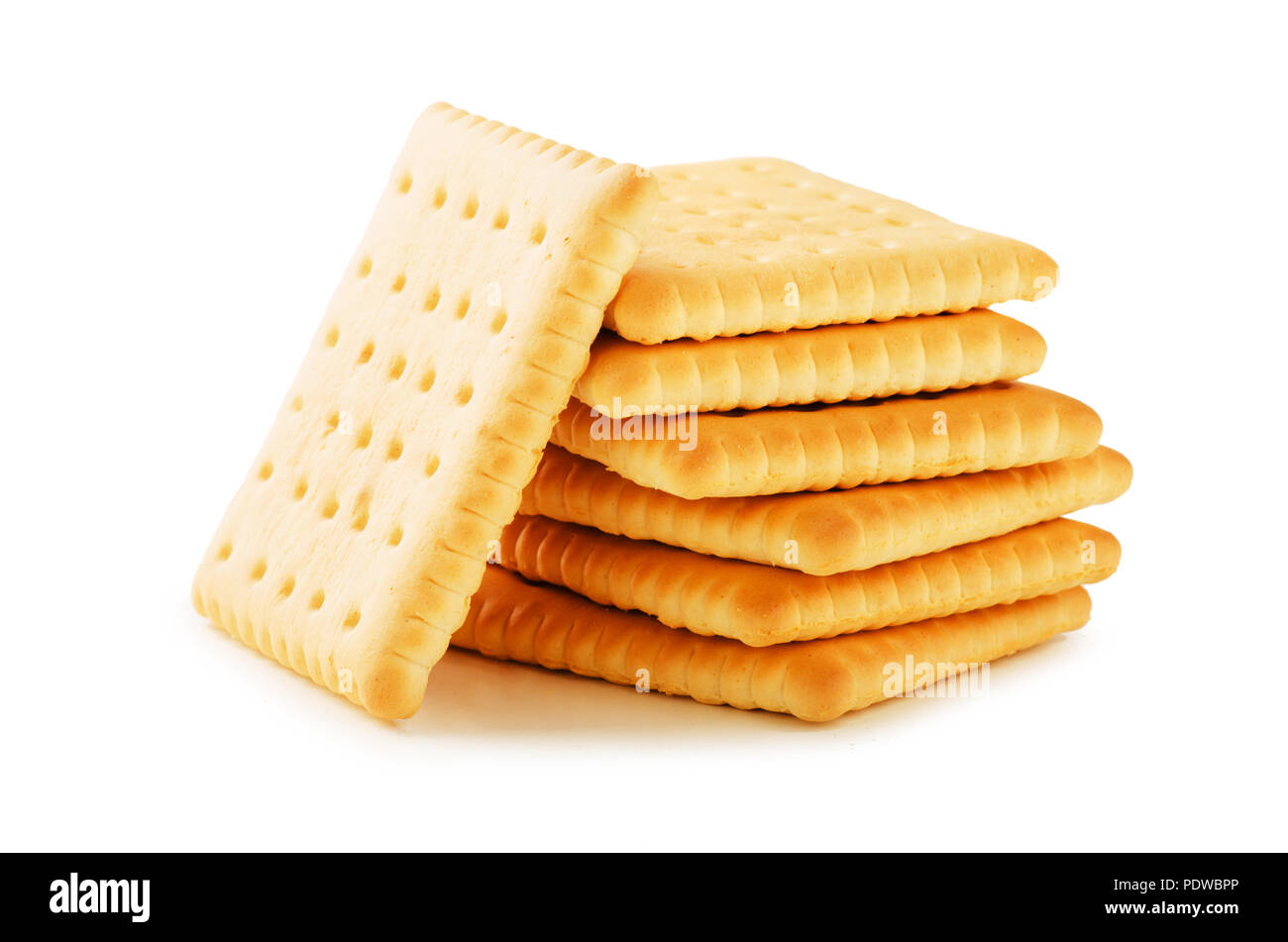 Handful of biscuits isolated on a white background Stock Photo