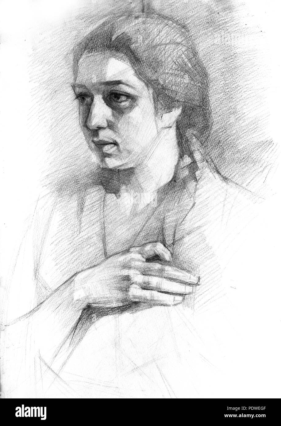 illustration drawing, sketch, portrait Stock Photo Alamy