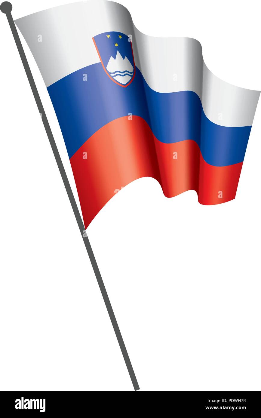 Slovenia flag, vector illustration on a white background Stock Vector ...