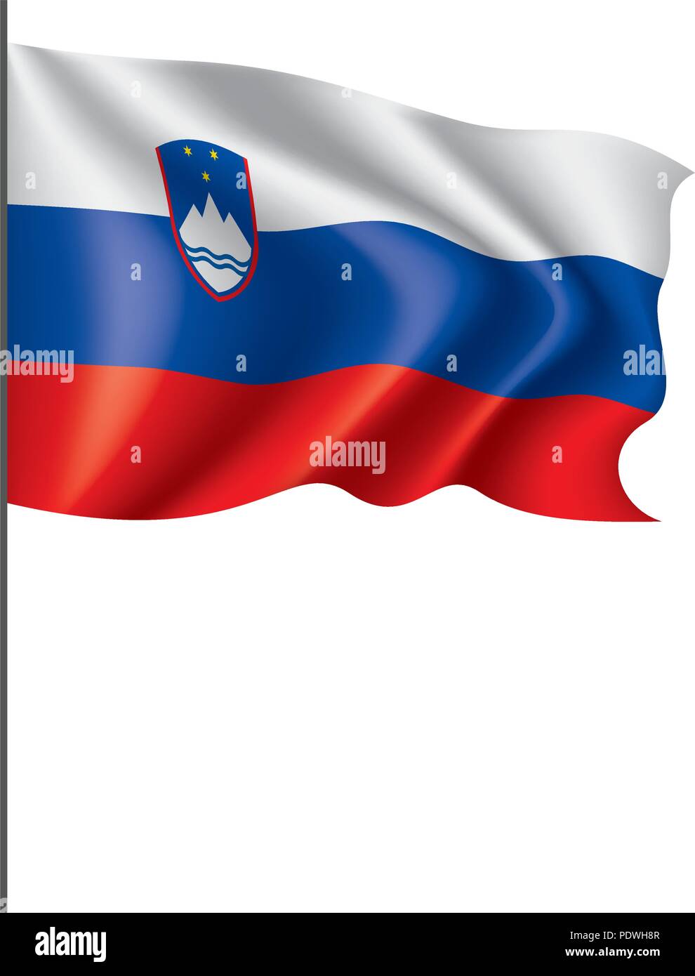 Slovenia flag, vector illustration on a white background Stock Vector ...