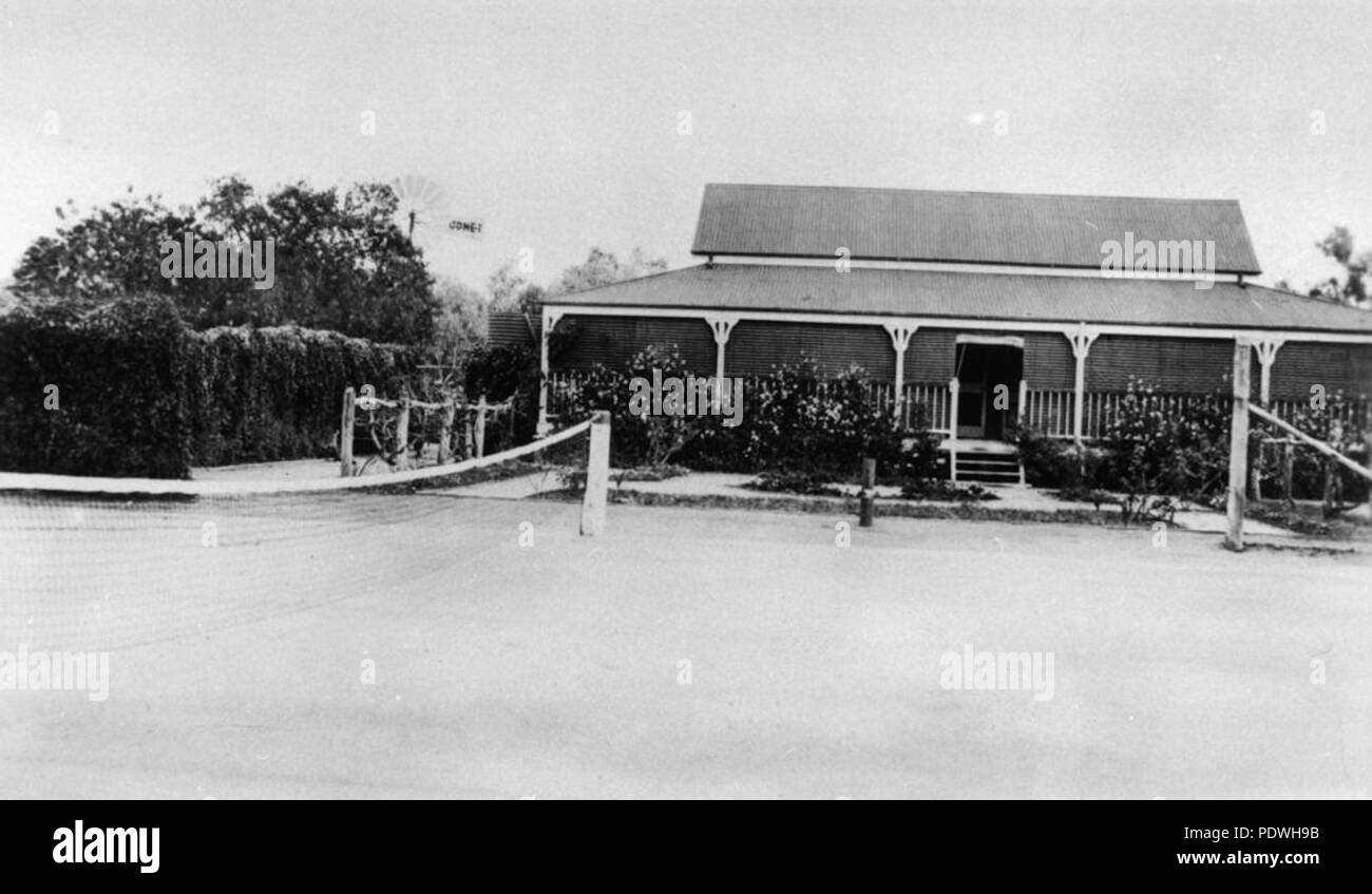 236 StateLibQld 1 162711 Tennis court at Barrmornie Station, 1924 Stock ...