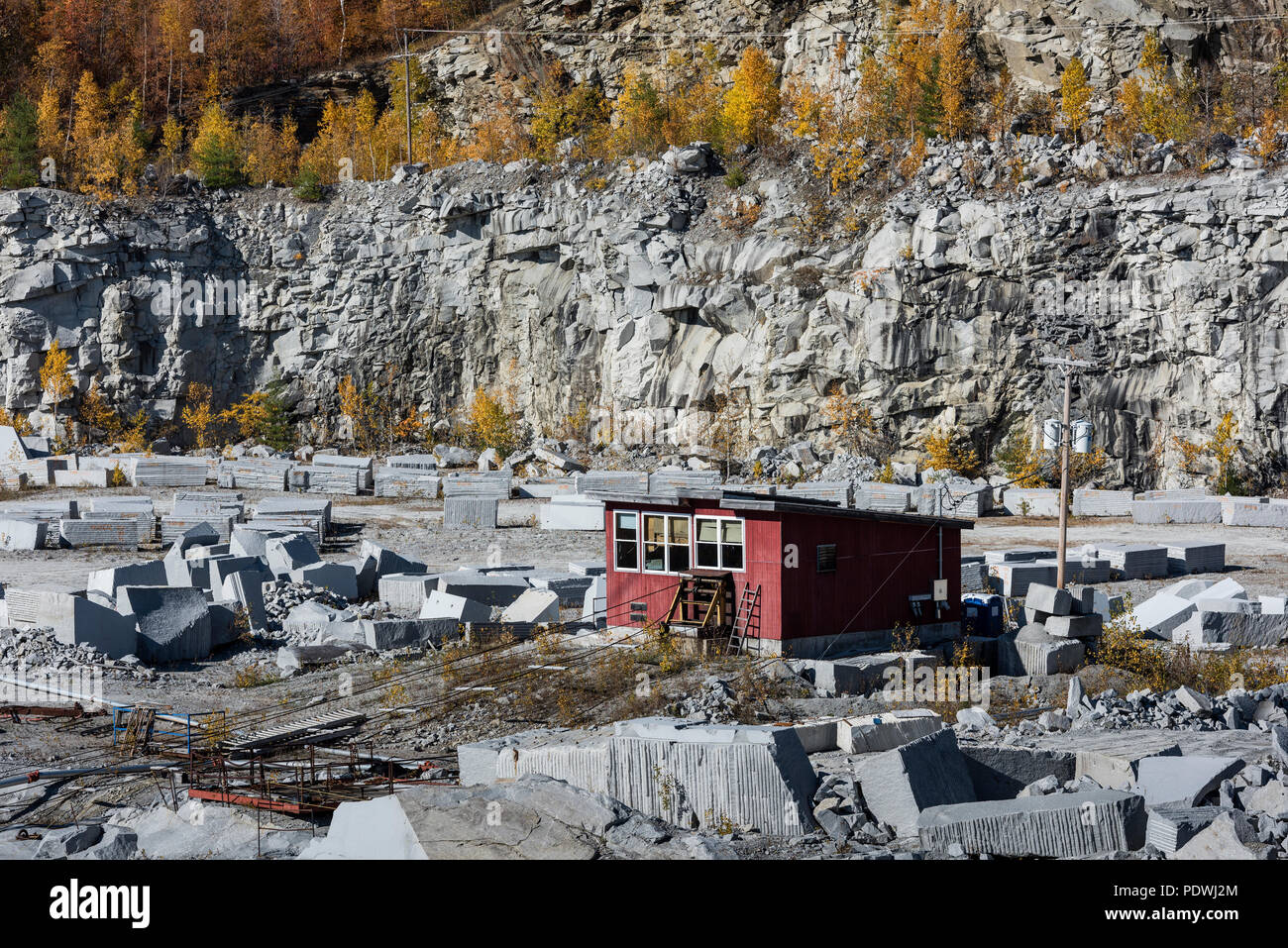 Rock of Ages granite quarry, Barre, Vermont, USA. Stock Photo