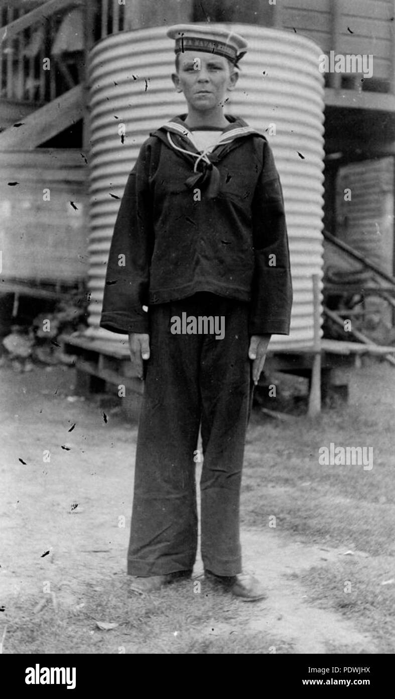 249 StateLibQld 1 198979 Young Naval Reserve cadet, 1910-1920 Stock Photo