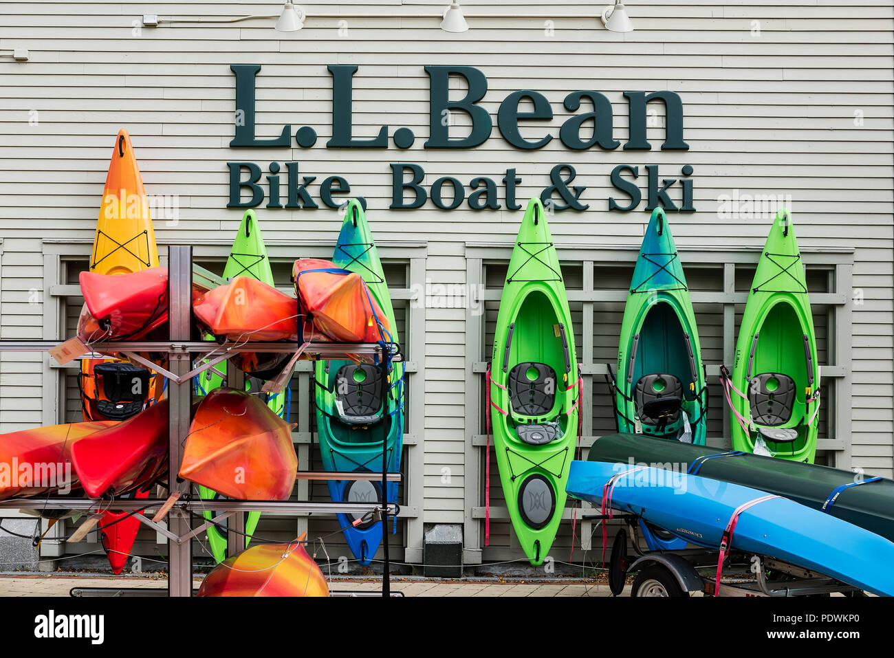 LL Bean flagship store, Freport, Maine, USA. Stock Photo