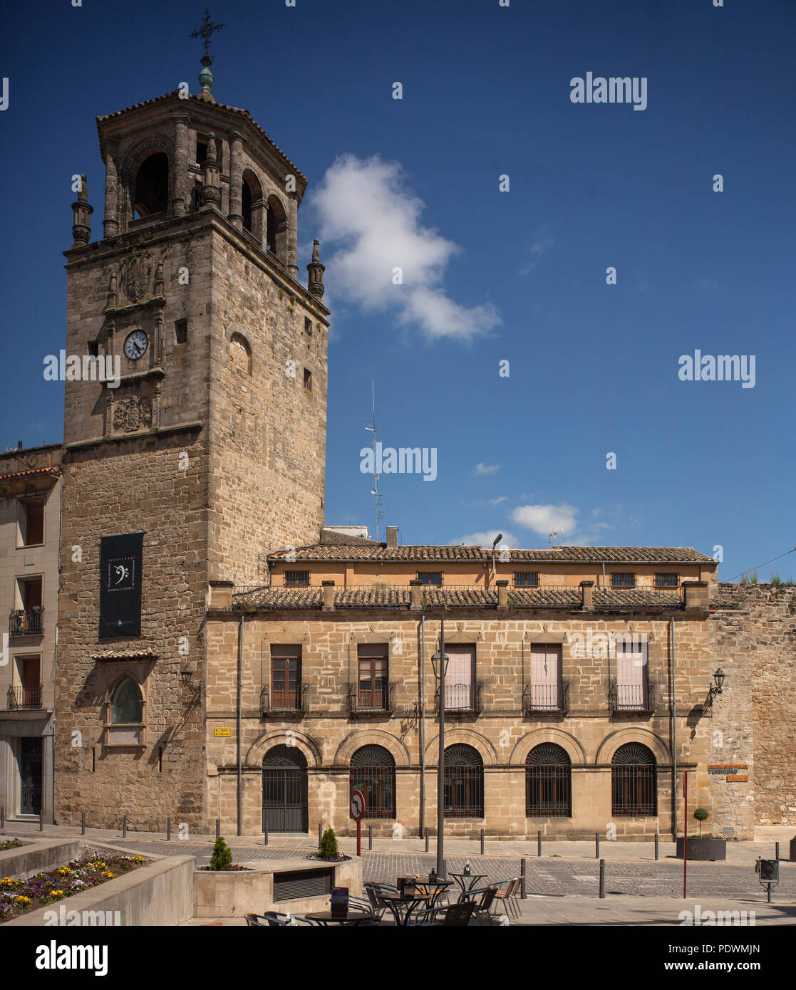 Ubeda, Torre del reloy. Die Renaissancestadt Ubeda ist Unesco Welterbe. Stock Photo