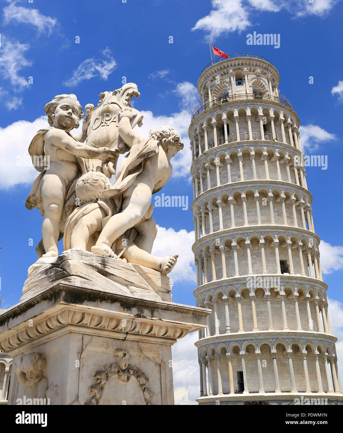 The Leaning Tower of Pisa, Italy Stock Photo