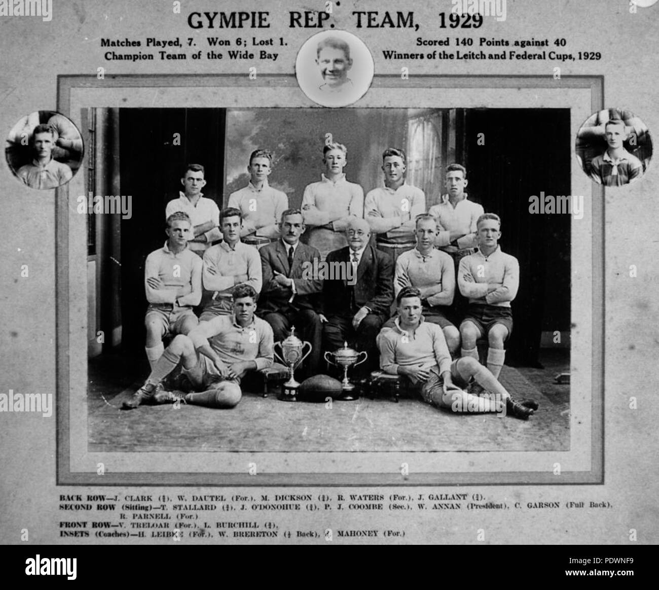 Ancienne Photo Format Carte Postale De L'équipe Australienne De Rugby League - Tournée UK 1929