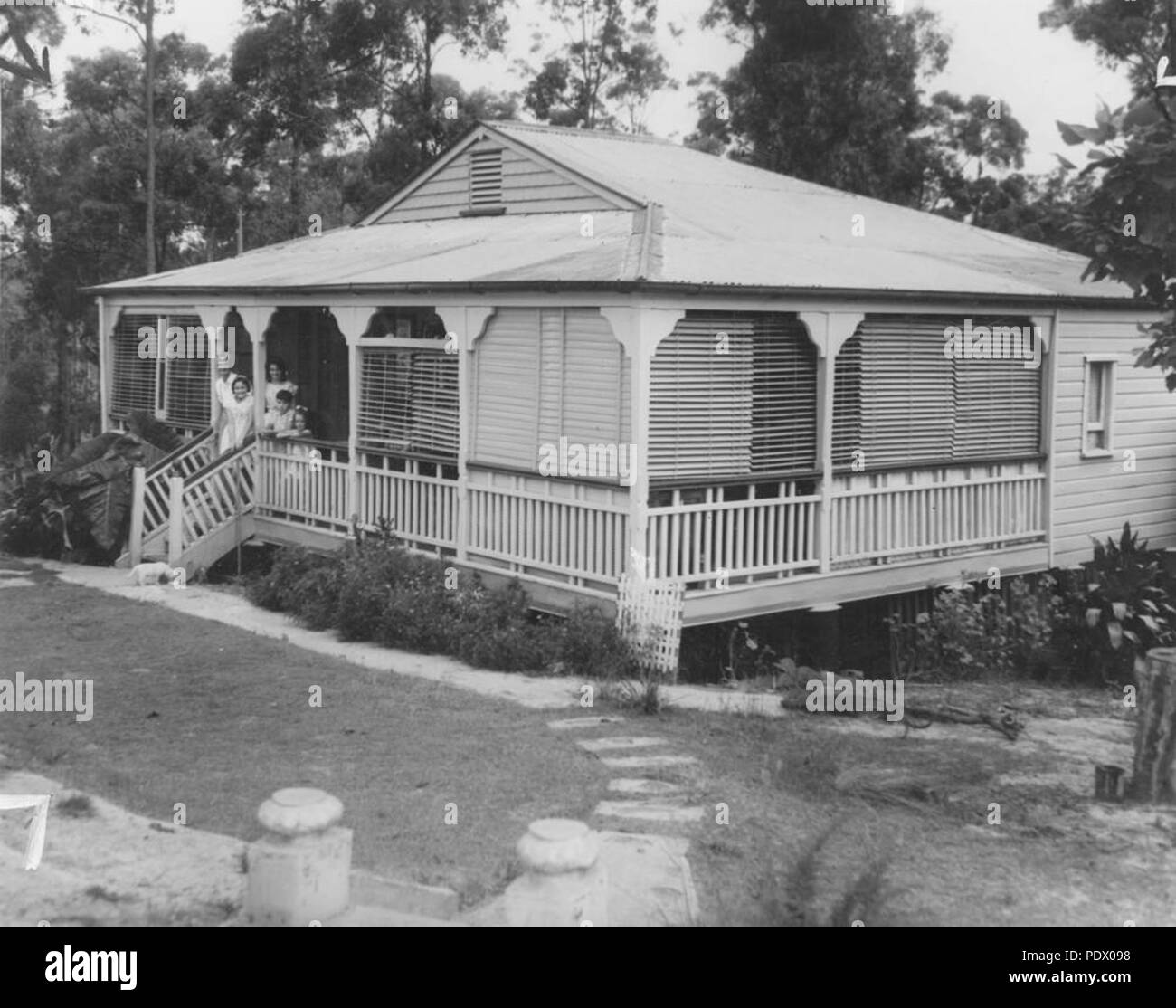 232 StateLibQld 1 152255 Home in the Brisbane suburbs, Queensland, ca. 1954 Stock Photo