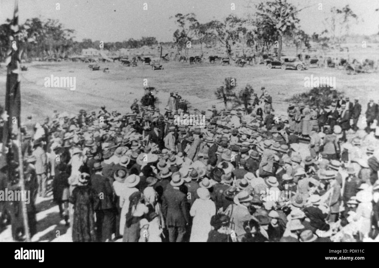 238 StateLibQld 1 167255 Large crowd gathered for a royal visit, Amiens, 1920 Stock Photo