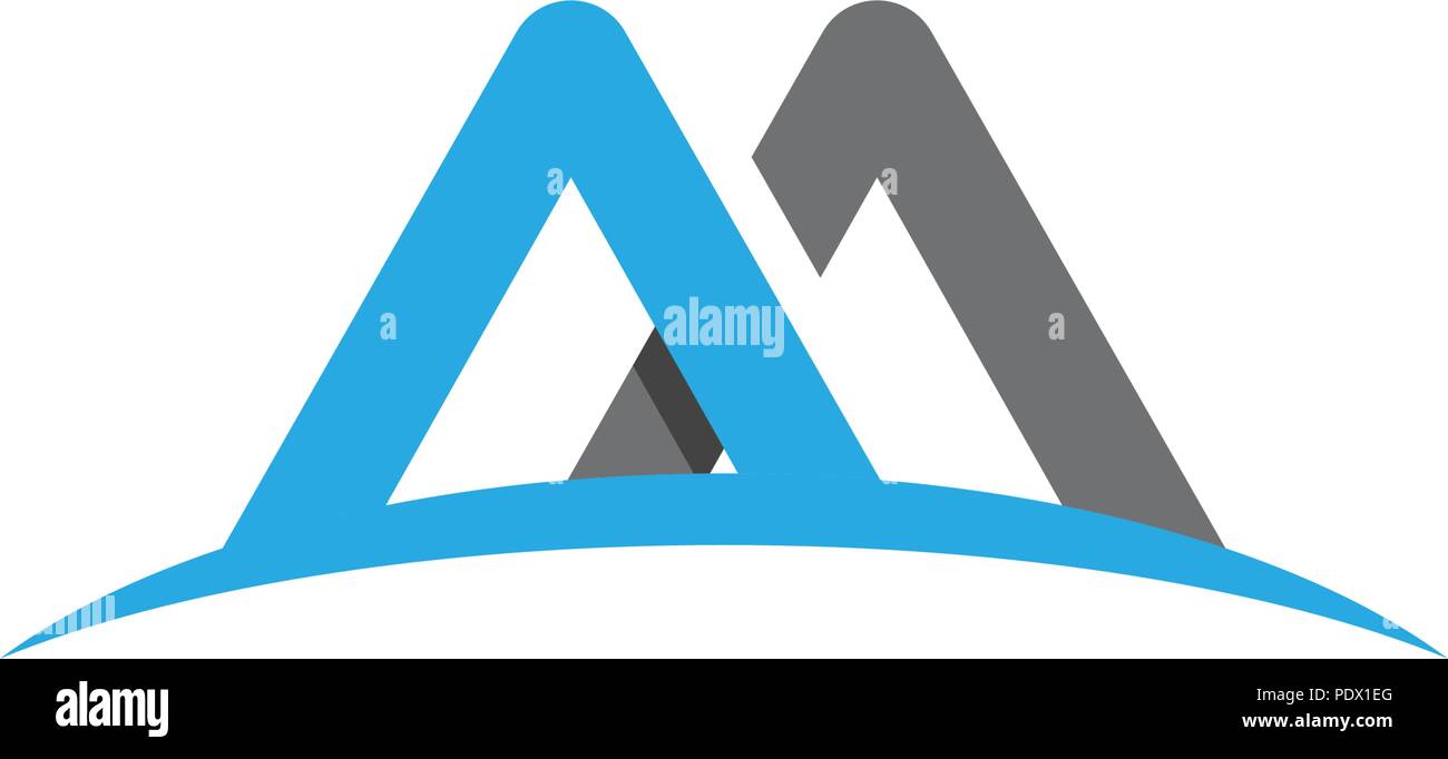 M Letter Logo Template Vector illustration design Stock Vector