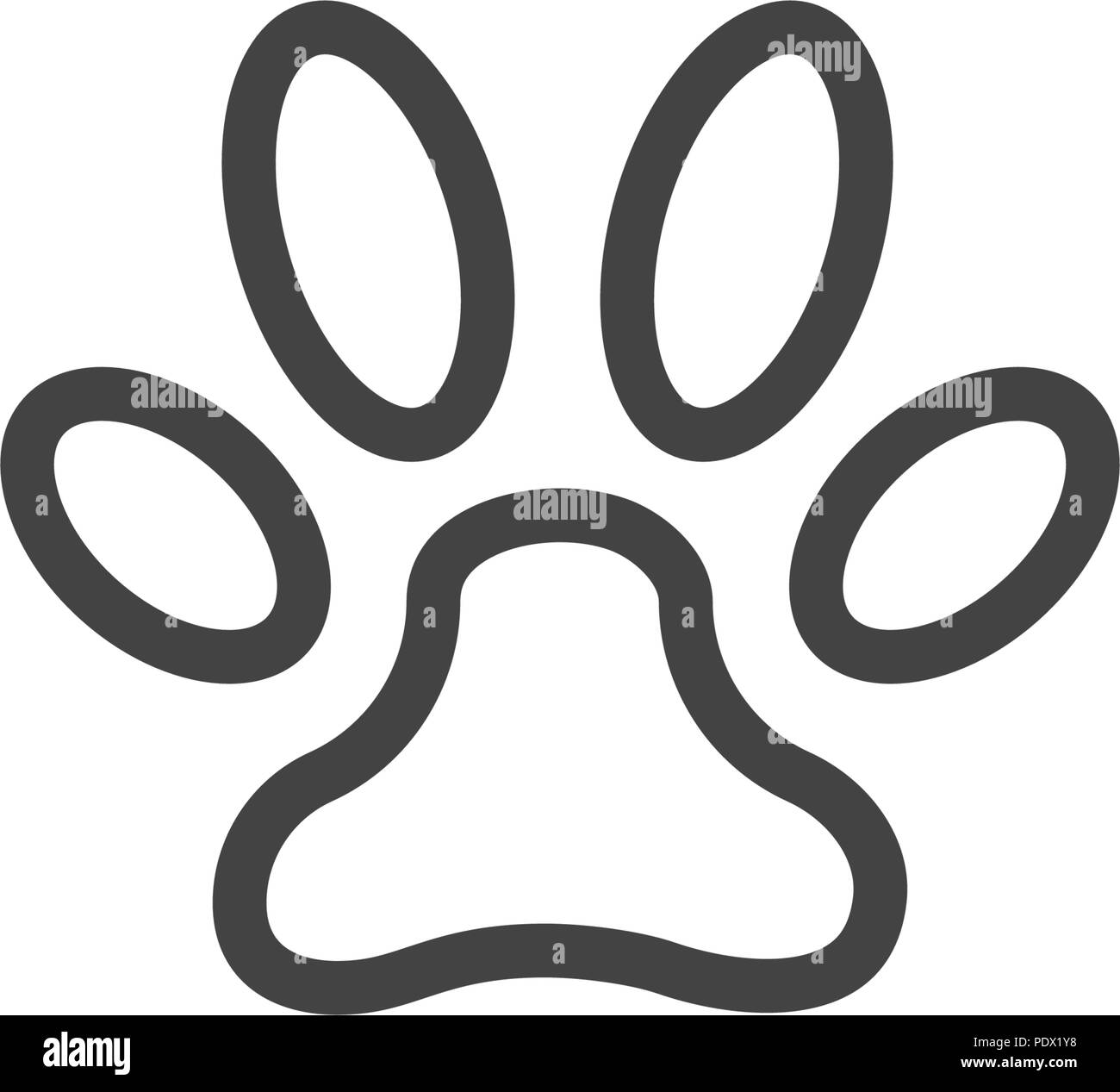 Dog paw print Black and White Stock Photos & Images - Alamy