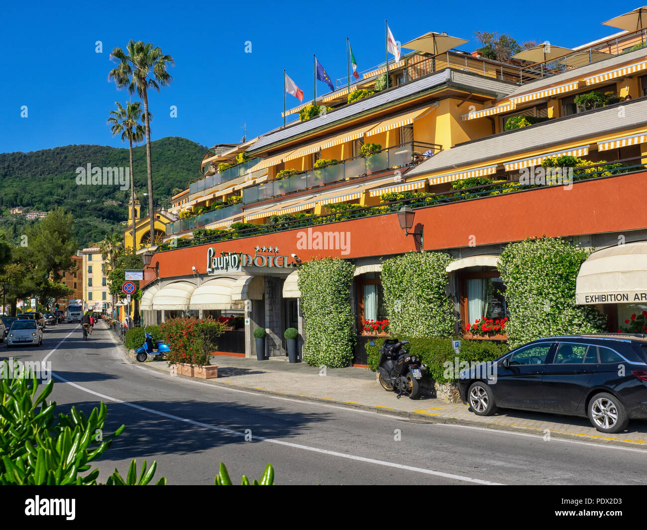 SANTA MARGHERITA LIGURE, ITALY - MAY 19, 2018:  View of the Hotel Laurin Stock Photo